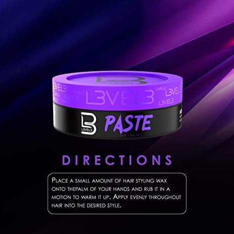 L3 Level 3 Hair Paste for Men - Long Lasting Hold Hair Styling Paste with Matte Finish - Adds Volume, Texture & Definition - Keratin Infused (Sample