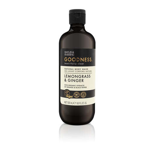 Baylis & Harding Liquid Body Wash Soap, Goodness, Lemongrass & Ginger, 16.9oz/500ml