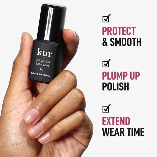 LONDONTOWN kur Gel Genius Gel-Like Set, Top Coat & Base Coat Set For Long Lasting Manicure Beauty & Personal Care LONDONTOWN