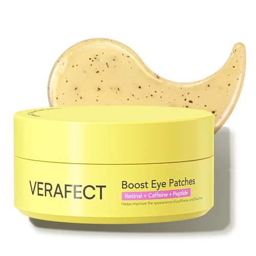 VERAFECT Retinal Green Tea Eye Patches, Anti Wrinkle & Smile Line Patches for Face, Peptide&Caffeine Serum-to-Gel Mask, Korean Skincare, 60 Count Beauty and Personal Care VERAFECT Default Title