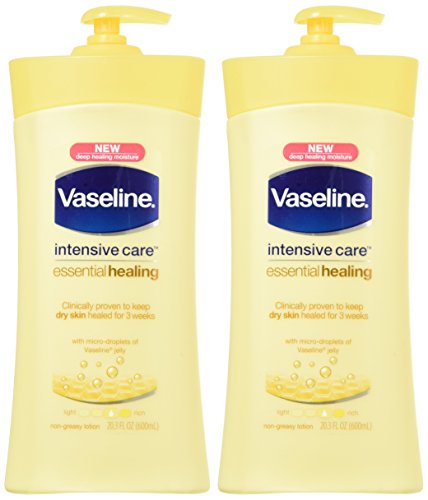 Vaseline Intensive Care Essential Healing Lotion 20.3 Fl Oz (600 Ml) (Pack of 2)