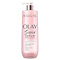 Olay Super Serum Hand & Body Lotion for Dry Skin, 24hr Long Lasting Hydration, 5+ Ingredient Complex for Bright Even Firm Luminous Skin, Sweet Vanilla