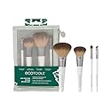 EcoTools On-The-Go Makeup Brush Kit, Travel-Friendly Brush Set, Mini-Size Makeup Tools for Powders, Blush, Bronzer, & Eyeshadows, Eco-Friendly