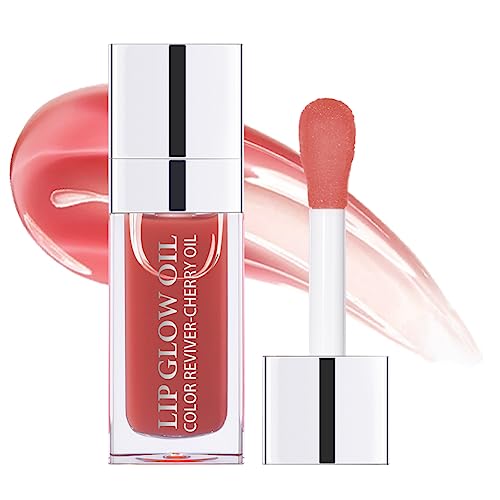 Fovcos Hydrating Lip Glow Oil, Moisturizing Lip Glow Oil, Lip Plumper Gloss, Transparent Lip Gloss, Lip Oil, Plumping Lip Oil, Lip Balm, Tinted Lip