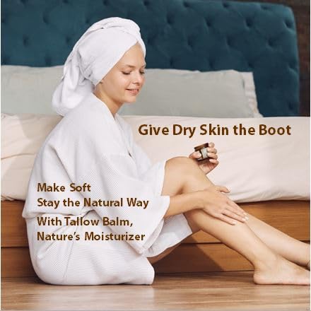 Vintage Tradition Epic Glow Beef Tallow Balm - Glow Boosting Moisturizer with Lavender Oil, Myrrh Oil, Manuka Face Oil, and Fish Oils - Beef Tallow