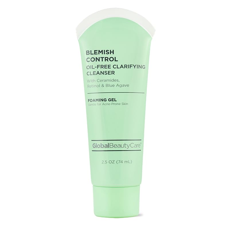 Global Beauty Care Blemish Control Skincare Kit - Clarifying Facial Cleanser, Exfoliating Scrub, Dark Spot Treatment & Soothing Moisturizer to Help