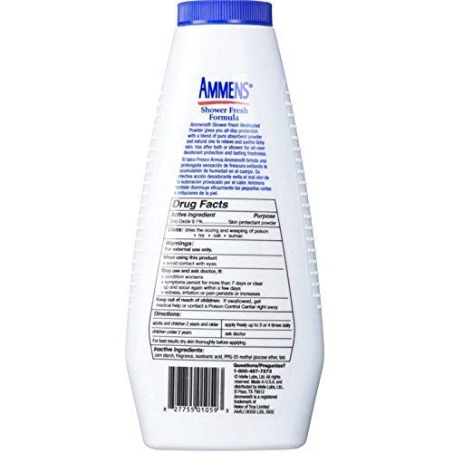 Ammens Medicated Powder Shower Fresh 11 oz (Pack of 9) Beauty & Personal Care AMMENS