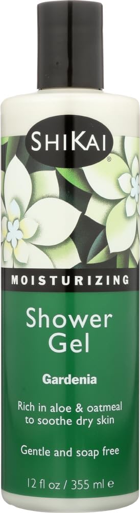 ShiKai All Natural Moisturizing Shower Gel, Gardenia, 12-Ounces (Pack of 3)