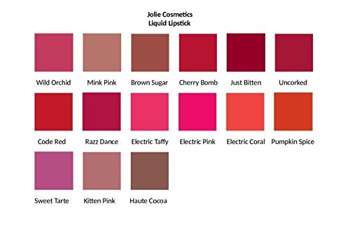 Jolie Liquid Lipstick - Luxurious, Creamy Lipstick W/Wand Applicator (Sweet Tarte)
