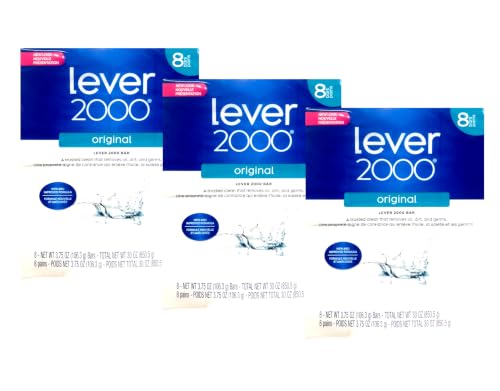 Lever 2000 Original Scent Bar Soap - 8 Bar Count, 3.75 oz Each (Pack of 3) Beauty & Personal Care Lever 2000
