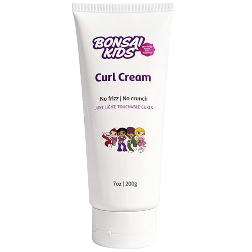 Bonsai Kids Curl Cream for Kids & Toddlers - Moisturizing Leave-In Curl Defining Cream for Curly, Coily & Wavy Hair, Frizz Control, Soft Hold