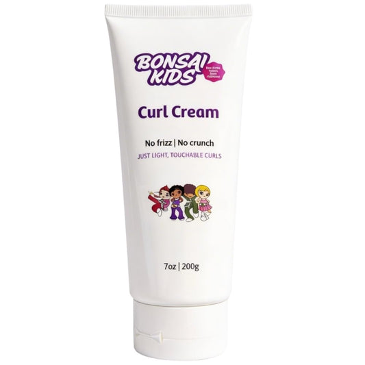 Bonsai Kids Curl Cream for Kids & Toddlers - Moisturizing Leave-In Curl Defining Cream for Curly, Coily & Wavy Hair, Frizz Control, Soft Hold