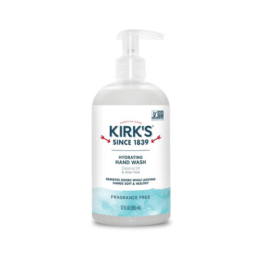 Kirk's Hydrating Hand Wash - Made with Coconut Oil and Aloe Vera, With Odor Neutralizing Technology To Help Eliminate Odors, Non-GMO, Vegan, Fragrance