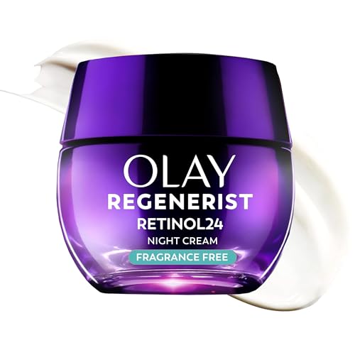 Olay Retinol Night Cream for Women, Anti-Aging Face Moisturizer, Fragrance-Free, Non Greasy - Anti-Wrinkle, Smooth Fine Lines, Hydrating Skin Care