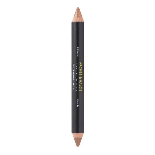 Arches & Halos Brow Highlighting and Concealer Crayon - Coco - Shaping and Shimmer Eyebrow Stick and Highlighter Duo - Soft, Ultra Creamy Formula