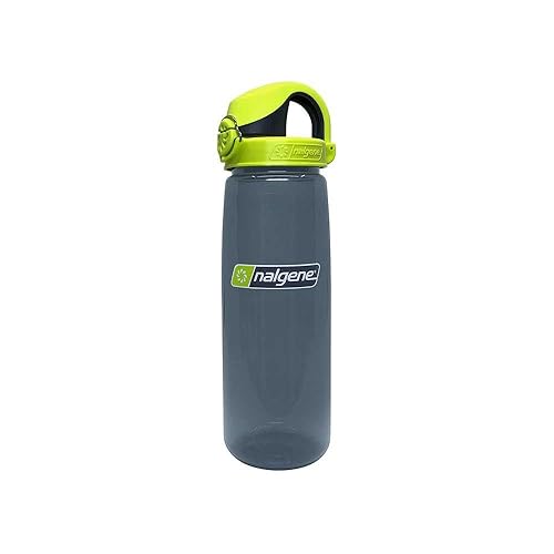 Nalgene On the Fly BPA-Free Water Bottle, Charcoal with Charcoal/Lime, 24 Oz