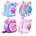 REAL LITTLES Liquid Charms, 1 Liquid Filled Micro-Sized Backpack with Window & Tiny Animal Charm Bobbing Inside, Reveal 6 Cute Tiny Animal Themed Stationery Surprises - Styles May Vary