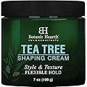 Botanic Hearth Tea Tree Shaping Cream, Hair Styling Cream with Collagen & Biotin | Style & Texture, Strong & Flexible Hold, for All Hair Types | Men