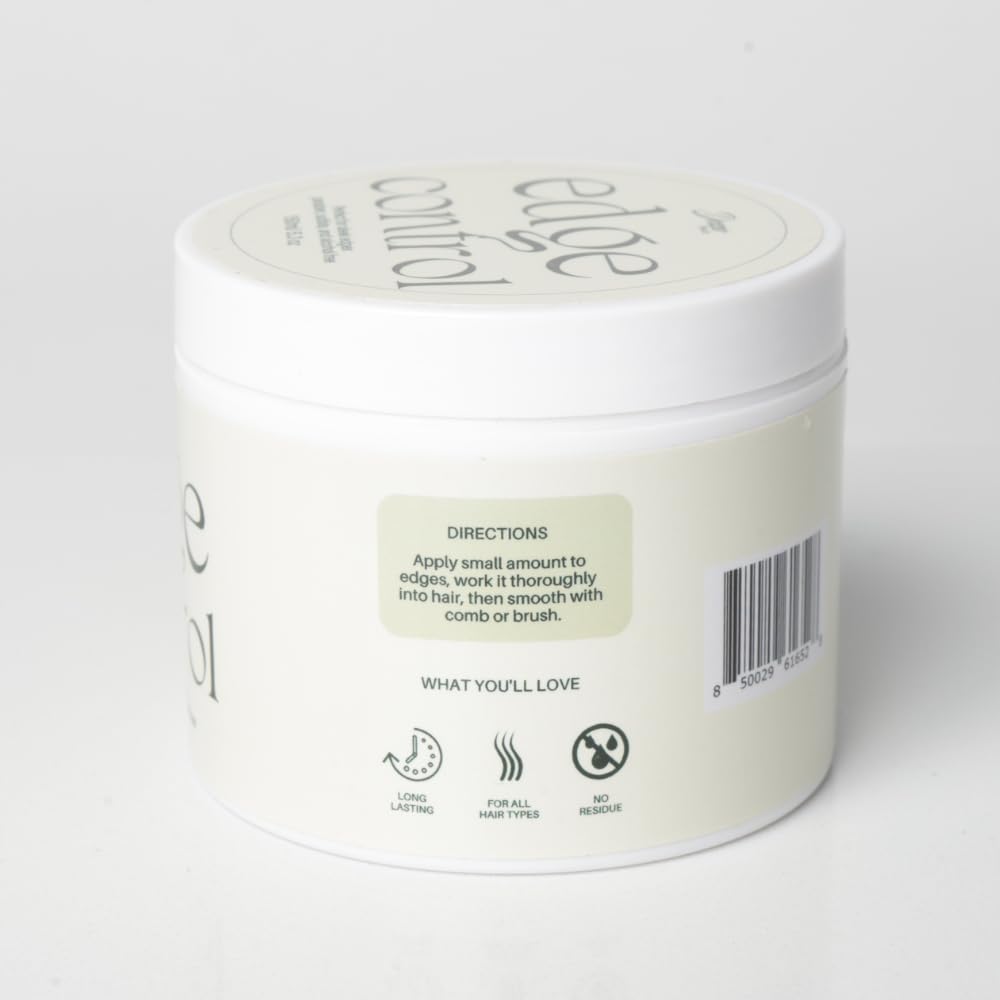 Dosso Beauty Organic Edge Control Hair Styling Gel, 5.3 oz, 48hr Hold, For All Hair Types, Naturally Scented, Non-Flaky- No Residue, Damage Free Hair