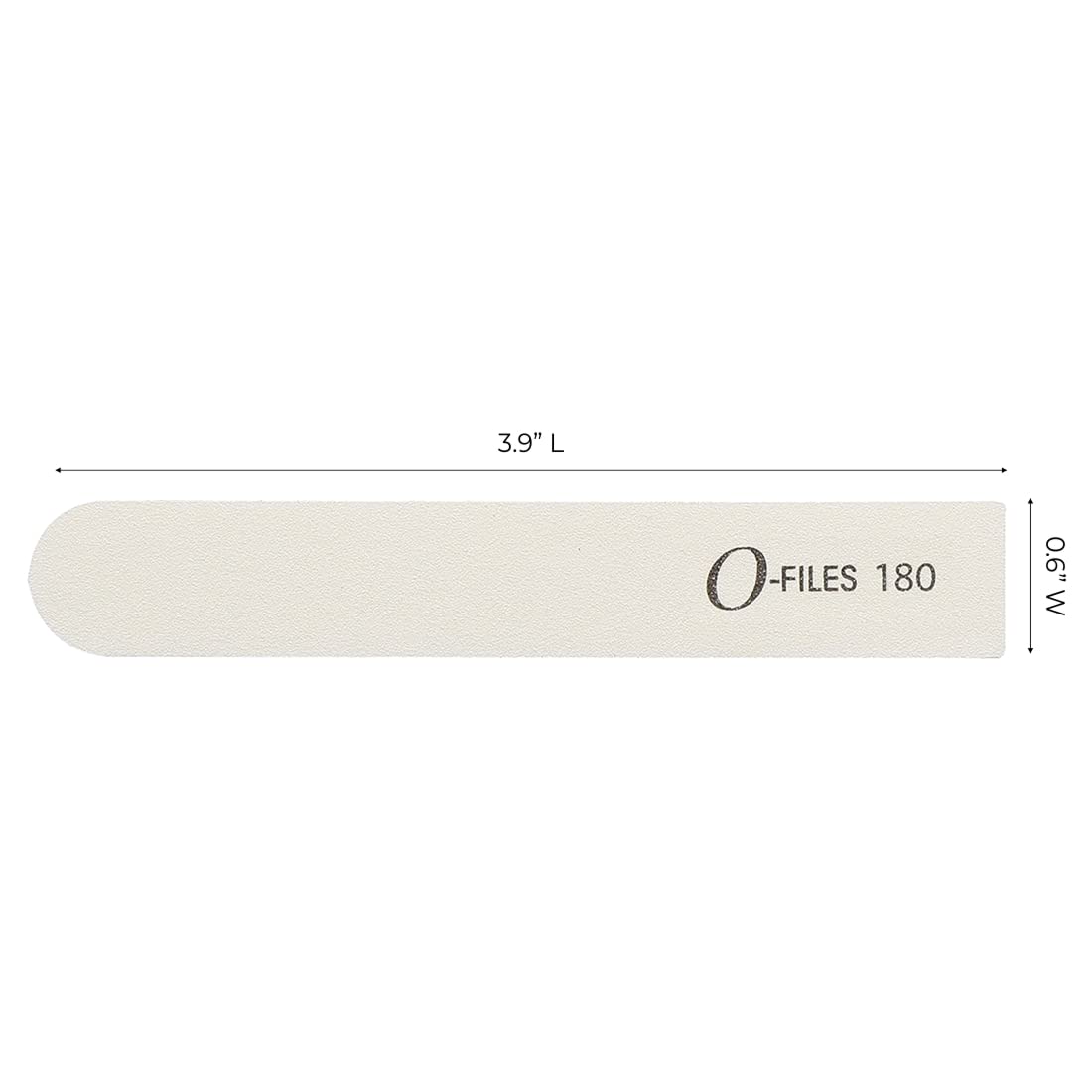 ForPro Professional Collection O-Files Replaceable File System, 180 Grit, Manicure Nail File Refills, 3.9” L x .6“ W, White, 50-Count