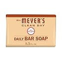 MRS. MEYER’S CLEANDAY Clean Day's Bar Soap, Use as Body Wash or Hand Soap, Cruelty Free Formula Made with Essential Oils, Oat Blossom Scent, 5.3 oz, 1 Beauty & Personal Care SC Johnson