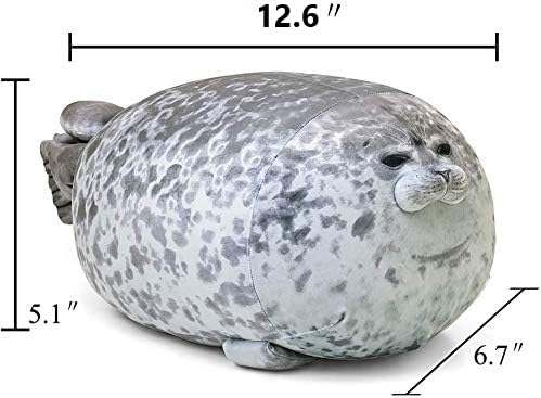 MerryXD Chubby Blob Seal Pillow,Stuffed Cotton Plush Animal Toy Cute Ocean Small(11.8 in)