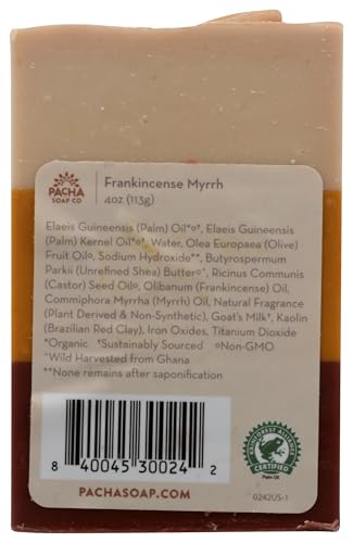 PACHA SOAP Frankincense Myrrh Bar Soap, 4 OZ Beauty & Personal Care Pacha Soap Co