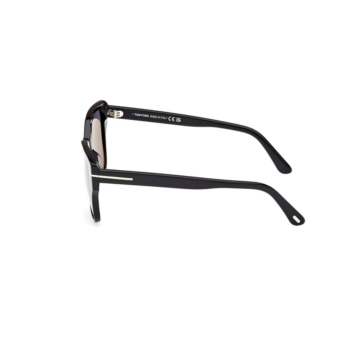 Tom Ford Elsa Polarized Smoke Butterfly Ladies Sunglasses FT1108 01D 55, Shiny Black