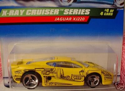 Hot Wheels Mattel 1999 X-Ray Cruiser Series Yellow Jaguar XJ220 4/4 1:64 Scale