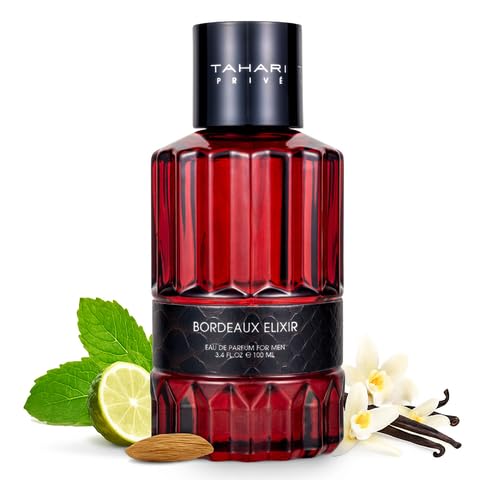 TAHARI Privé Bordeaux Elixir - Luxury Cologne for Men with Notes of Mint, Bergamot, Tonka, Musk & Vanilla. Strong, Long-Lasting Masculine Scent in Beauty & Personal Care TAHARI