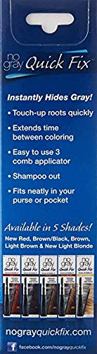 No Gray Quick Fix, Light Blonde, Instantly Hide Gray Roots, Easy to Use 3 Comb Applicator, Compact & Travel Friendly