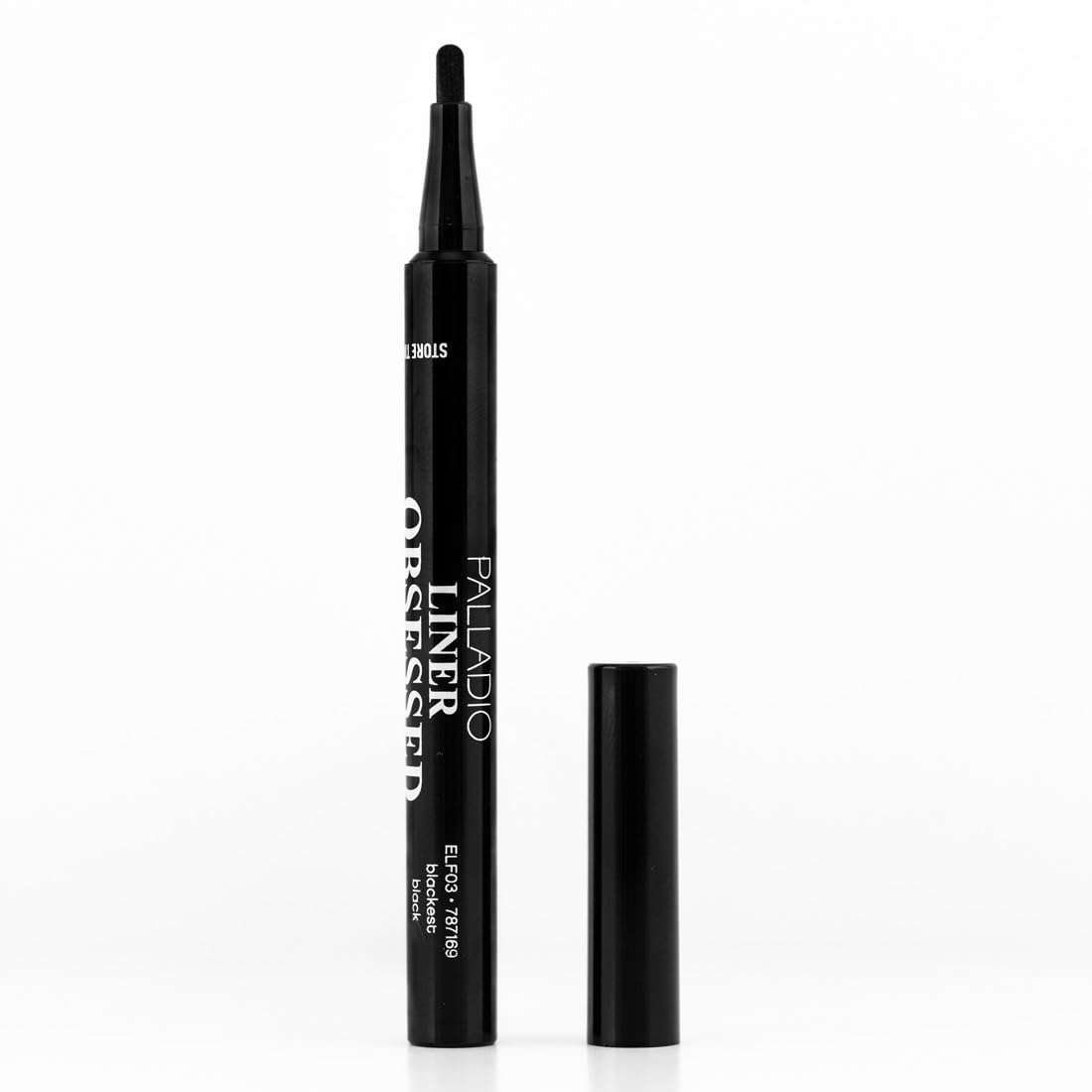 Palladio 2 in 1 Eye Liner Marker, Water Resistant Paddle Tip Liner, Bold Black Eyeliner Marker Pen, Thick or Thin Line, Quick Drying, 14 Hour All Day