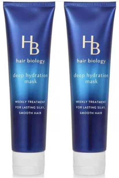 Hair Biology Deep Hydration Mask with Biotin, Paraben and Dye Free, 5.0 FL Oz - Pack of 2