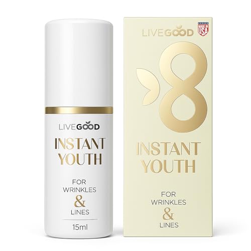 LIVEGOOD Instant Youth Wrinkle Reducer, Face and Eye Smoothing Cream for Fine Lines and Puffiness, Fast-Absorbing Silicate Formula for Temporary