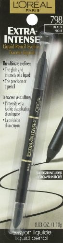 L'Oreal Paris Extra-Intense Pencil Eyeliner, Black, 0.03 oz;