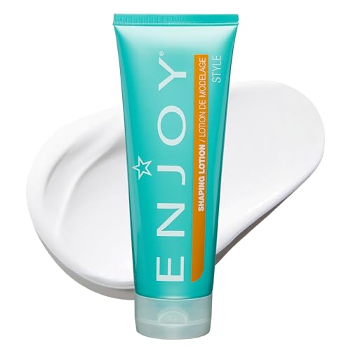 Enjoy Shaping Curly Hair Styling Cream - Adds Volume, Lightweight Curl Defining Finish, Anti-Frizz, 8 Ounce