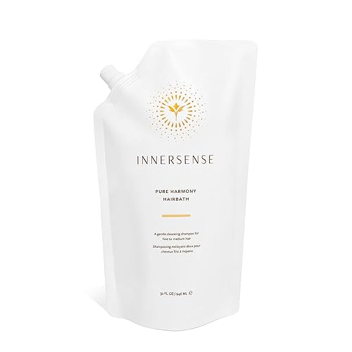 INNERSENSE Organic Beauty - Natural Pure Harmony Hairbath Shampoo | Non-Toxic, Cruelty-Free, Clean Haircare (32oz Refill Pouch)