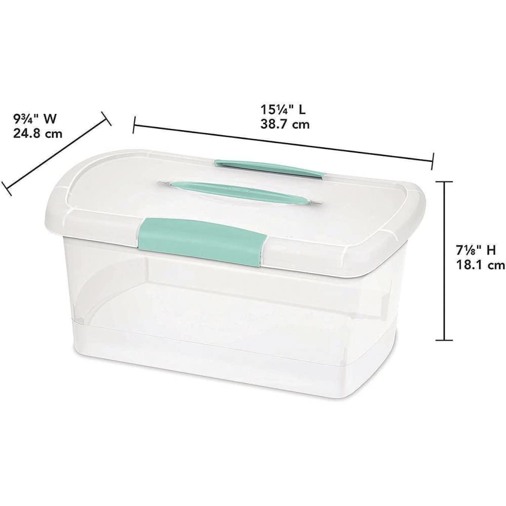 STERILITE 18748606 Box Showoffs Med Nesting Clear, Aquariem Blue