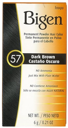 Bigen Permanent Powder Hair Color 57 Dark Brown 1 ea (Pack of 4)