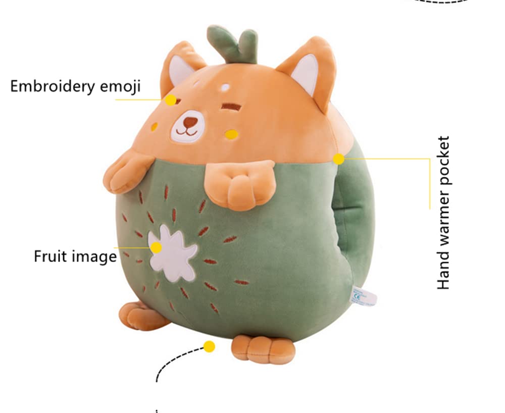 YUDONG 15" Kids Stuffed Animals Travel Blanket and Pillow Set,Cute Dog Plush Pillow with Hand Warmer Design,Perfect for Travel, Camping, Home and…