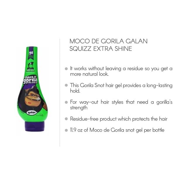 MOCO DE GORILA Strong Hold Gel, 11.99 oz (Pack of 4)