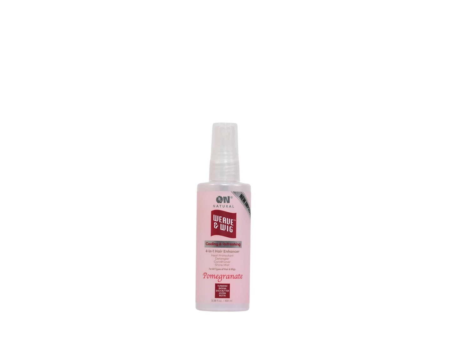 On Natural Weave & Wig 4-in-1 Hair Enhancer For All Hair Texture [Pomegranate] 3.4 OZ