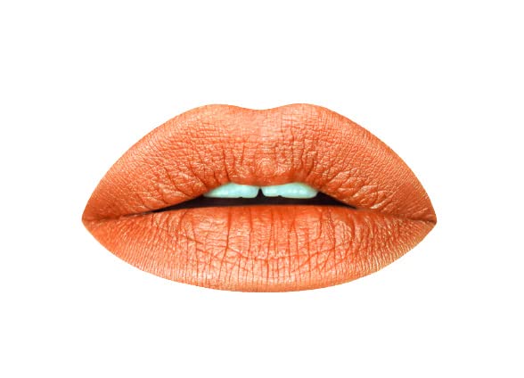 Aromi Burnt Pumpkin Metallic Liquid Lipstick | Orange Gold Lip Color with Shimmery Finish, Vegan, Cruelty-free, Long-lasting, Waterproof (Chewy