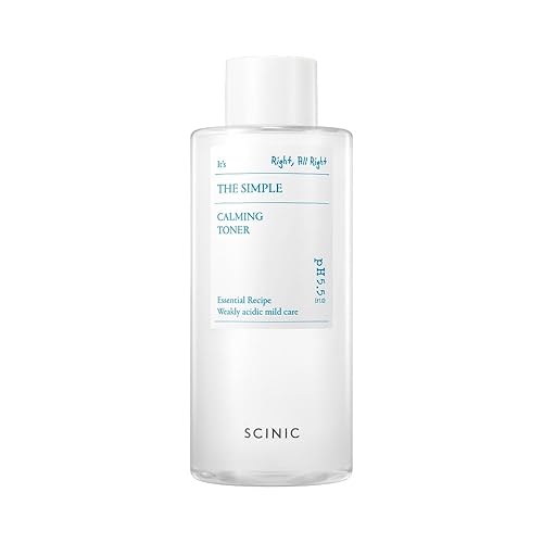 SCINIC The Simple Calming Toner 10.1 fl oz (300ml) | Vegan Face Astringent for Sensitive and Irritated Skin | Fresh Watery Texture | PH-Balanced Mild