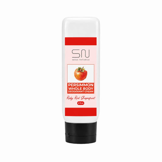 Seoul Naturals Persimmon Whole Body Deodorant Cream, Ruby Red Grapefruit Scented, Eliminates Nonenal Odors, k beauty inspired, 4fl oz Beauty and Personal Care Seoul Naturals