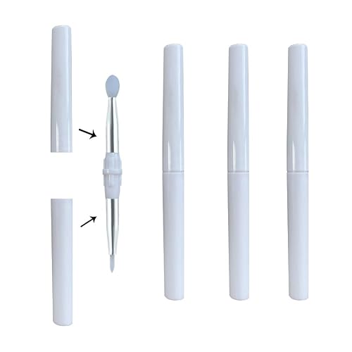 LORMAY 4 Pcs Double Sided Silicone Makeup Brushes for Eyeliner, Eyeshadow, and Lip Mask