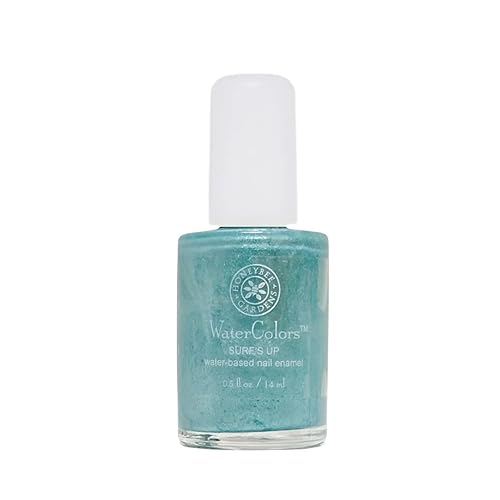 Honeybee Gardens Water-Based Nail Enamel: Eco-Friendly, Odorless & Vibrant - Surfs Up (Soothing Aquamarine), 0.5 fl oz