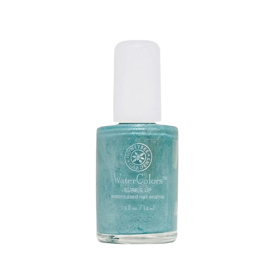 Honeybee Gardens Water-Based Nail Enamel: Eco-Friendly, Odorless & Vibrant - Surfs Up (Soothing Aquamarine), 0.5 fl oz