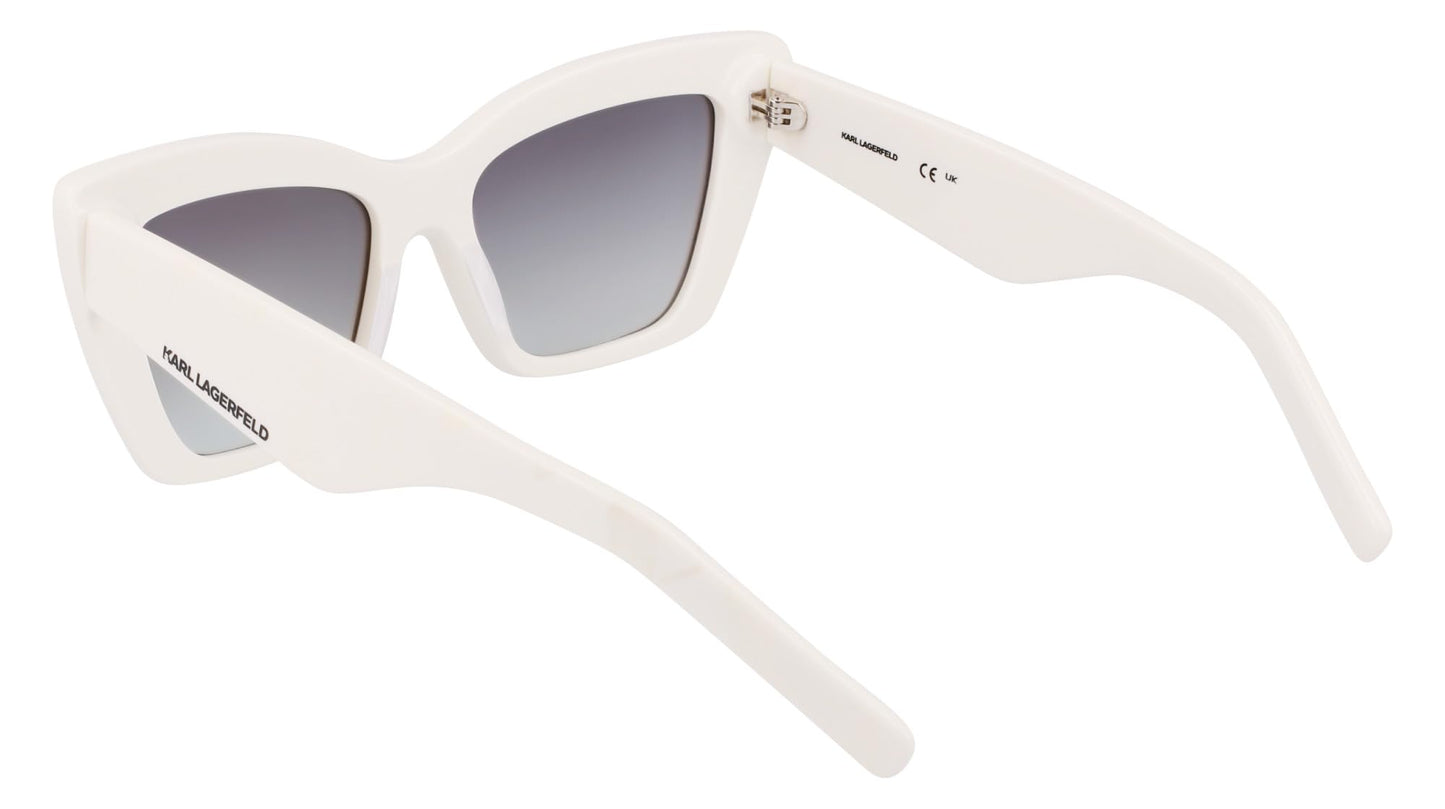 KARL LAGERFELD Women's Sunglasses KL6158S - White with Gradient Green Lens