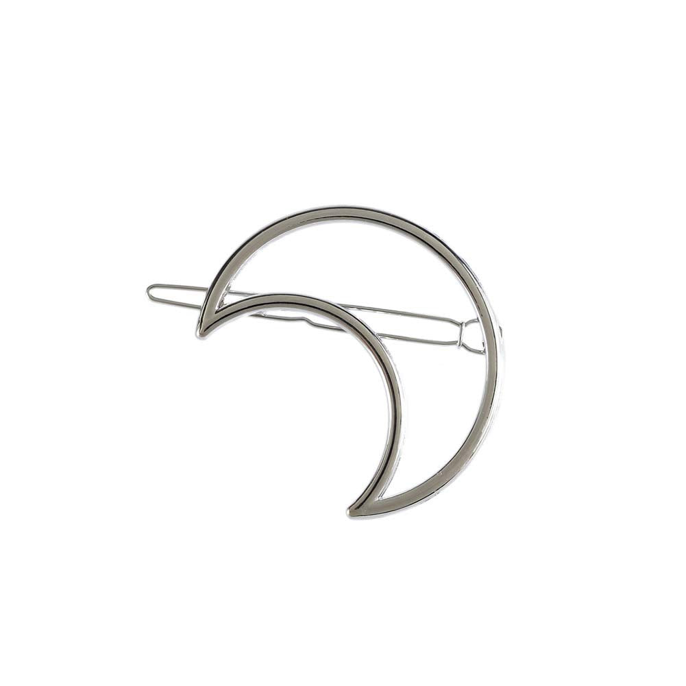 9 Pack Vintage Minimalist Bowknot Circle Moon Star Branch Pearl Metal Silver Hair Clips Hairpins Snap Barrettes Comb Claw Clamp Wedding Bridal